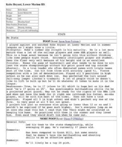 Kobe Bryant's scouting report