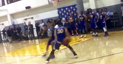 Steph Curry Busted Out This Never-Before-Seen Move During The Warriors’ First Practice