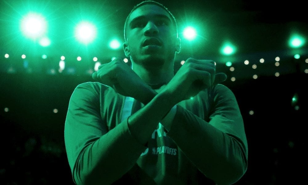 Jayson Tatum Opens Up On Chest Bumping LeBron James After Game 7 Poster Dunk