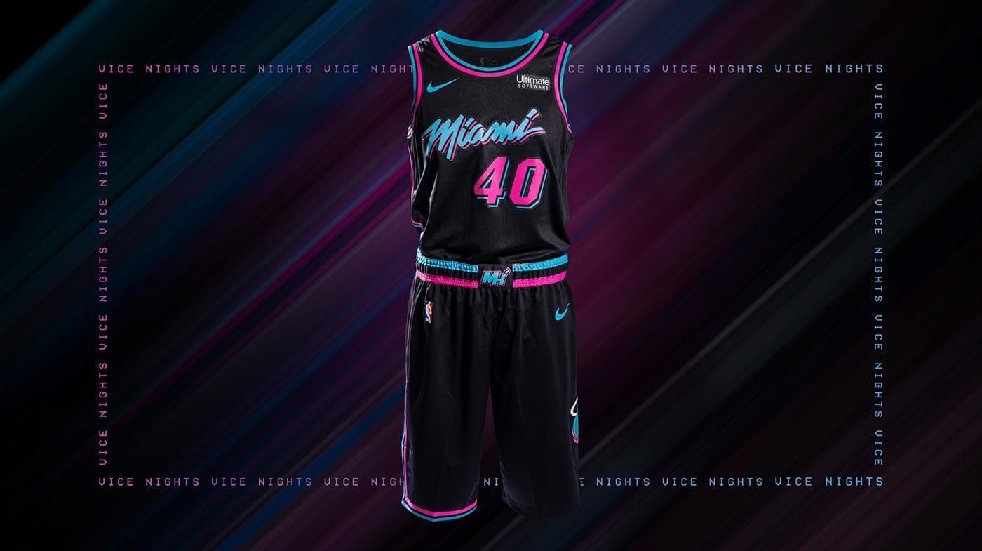 miami heat miami vice jersey pink