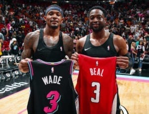 Wade and beal exchange jerseys