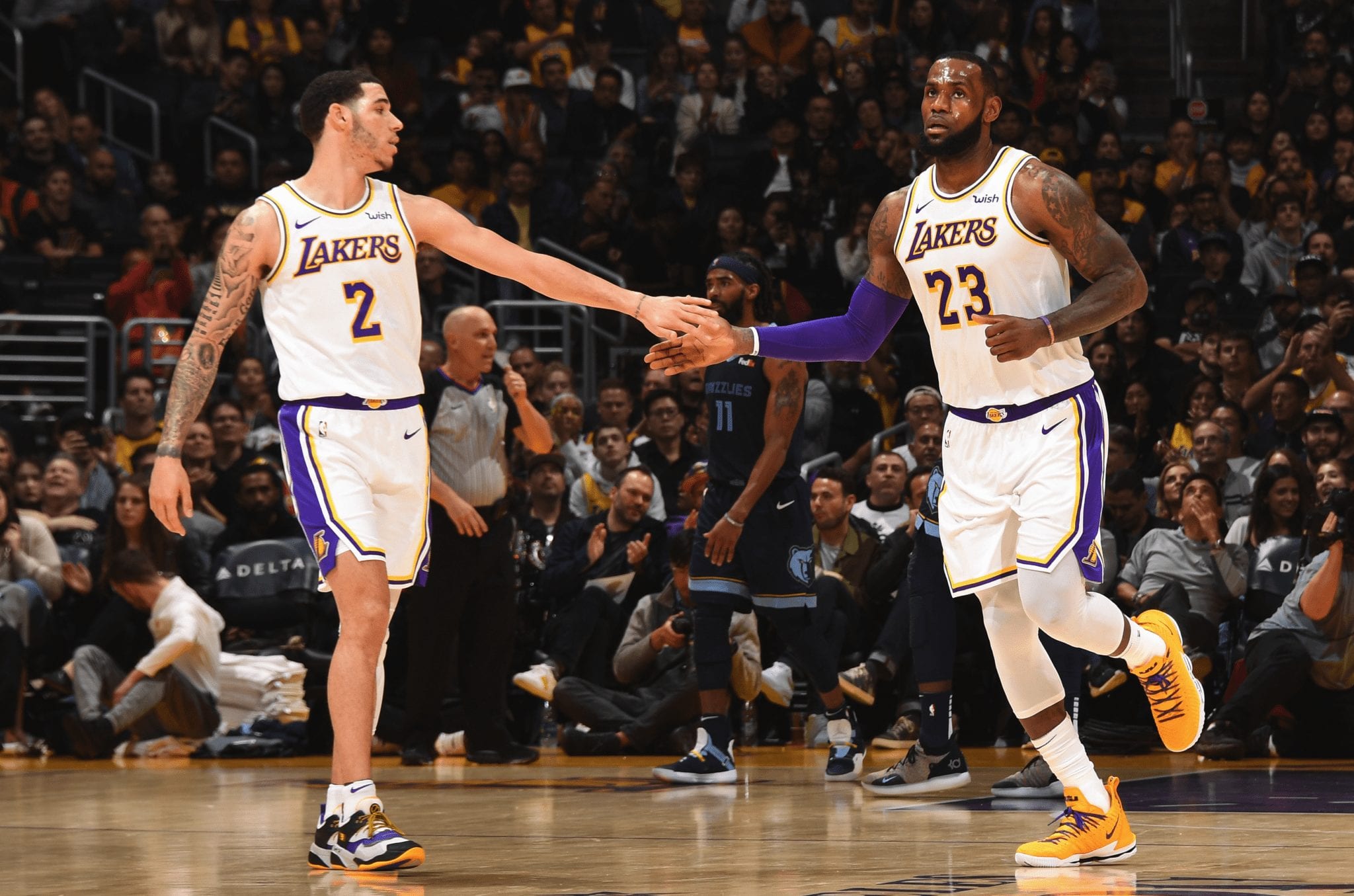 Lonzo and hot sale lebron