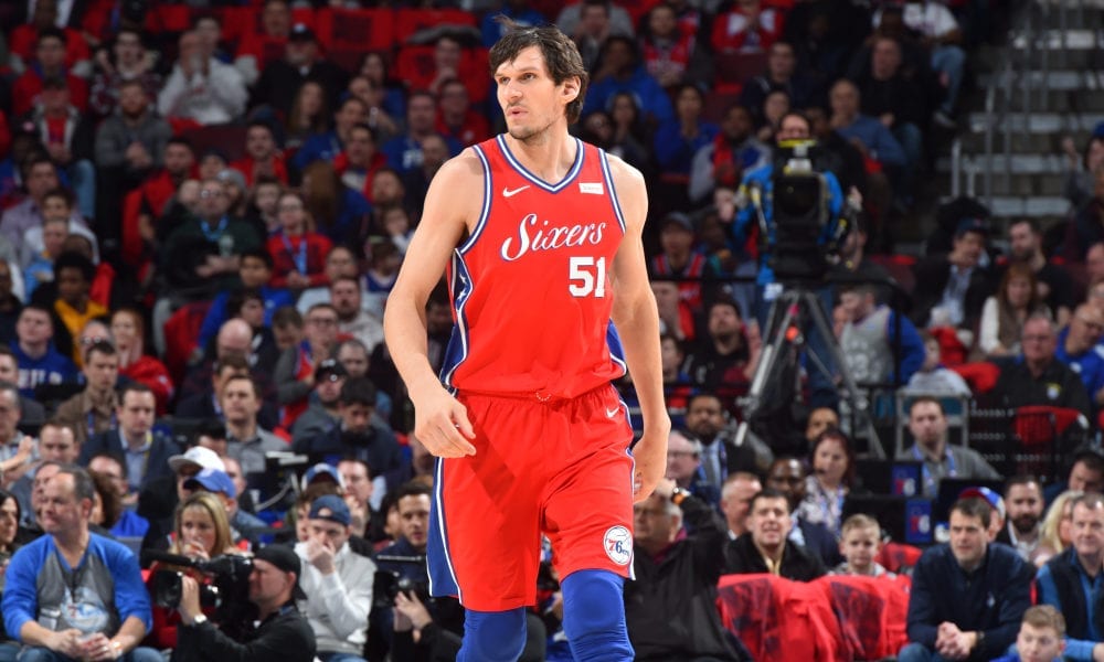 Boban Marjanovic shaking hands. That's all