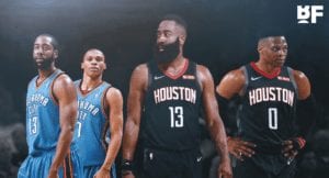 russell westbrook james harden houston rockets basketball forever