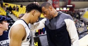 Kenyon Martin Jr. and his father.