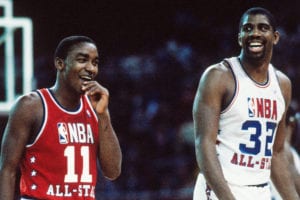 Magic Johnson and Isiah Thomas