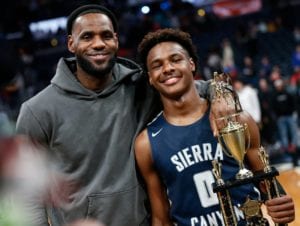 LeBron James and his son Bronny James
