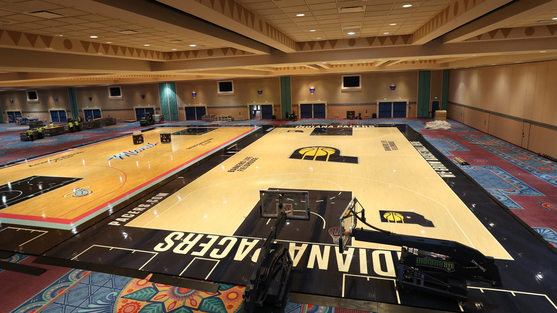 Practice court at the NBA bubble