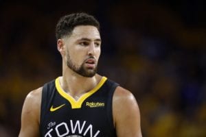 Klay Thompson of the Warriors