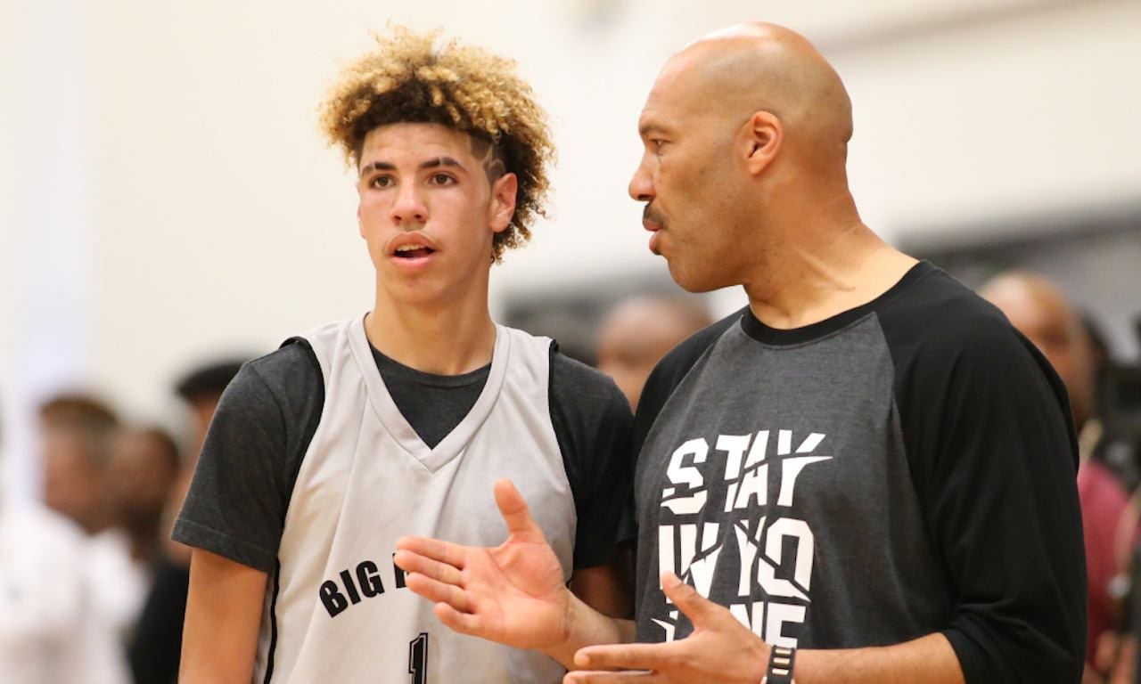 LaVar Ball and his son LaMelo Ball