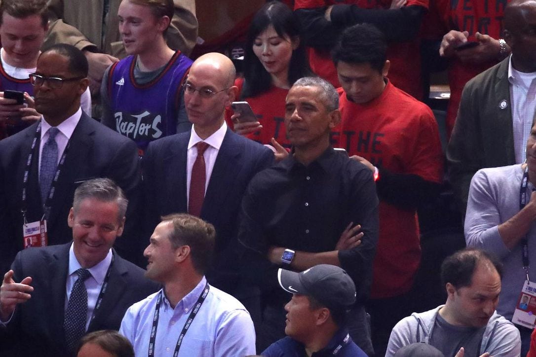 Barack Obama during the 2019 NBA Finals