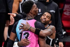 Kyrie and Bam Jersey Swap