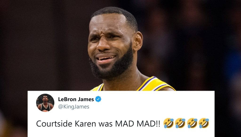 LeBron James Gets Into Verbal Altercation With 'Courtside Karen'