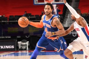 Derrick Rose of the Knicks