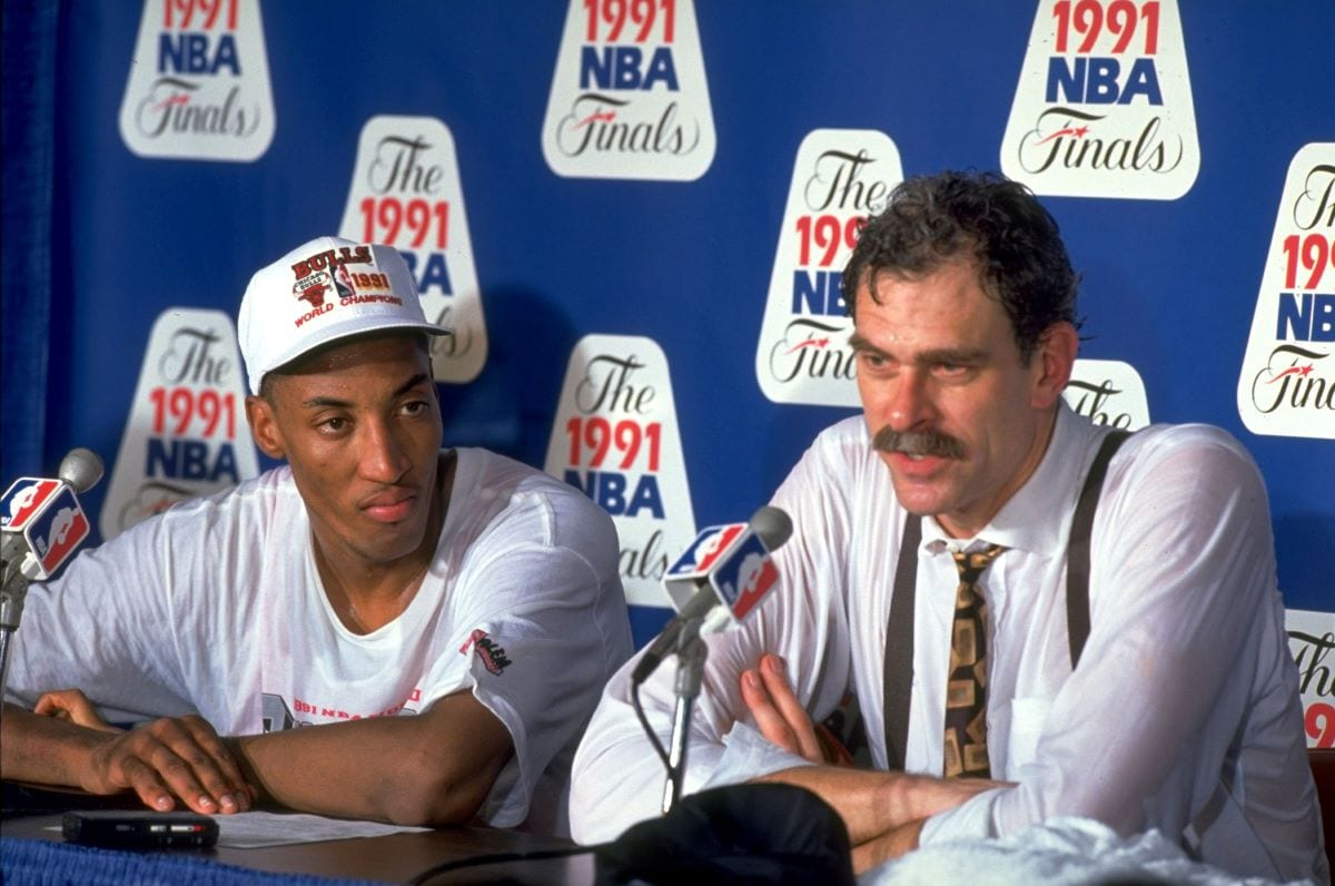 Scottie Pippen with former head coach Phil Jackson