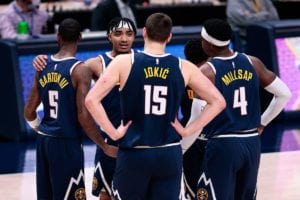The Denver Nuggets mid game