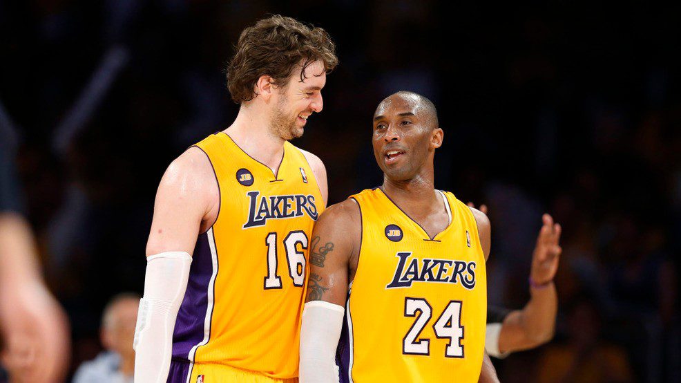 Pau Gasol will forever live by Kobe Bryant's side as the Lakers retire his  #16 jersey