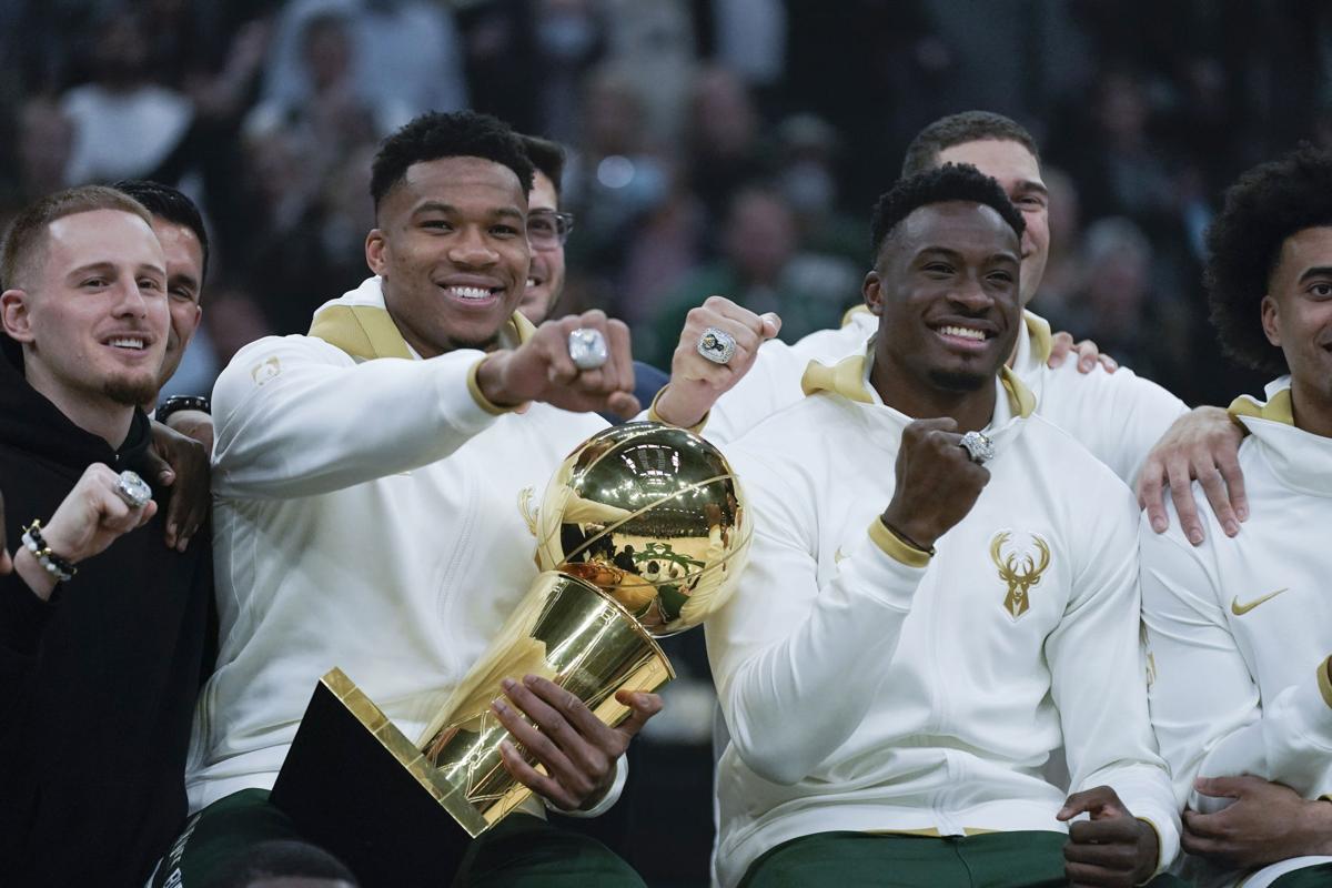 Milwaukee Bucks Show Off Championship Ring Before Whipping Nets