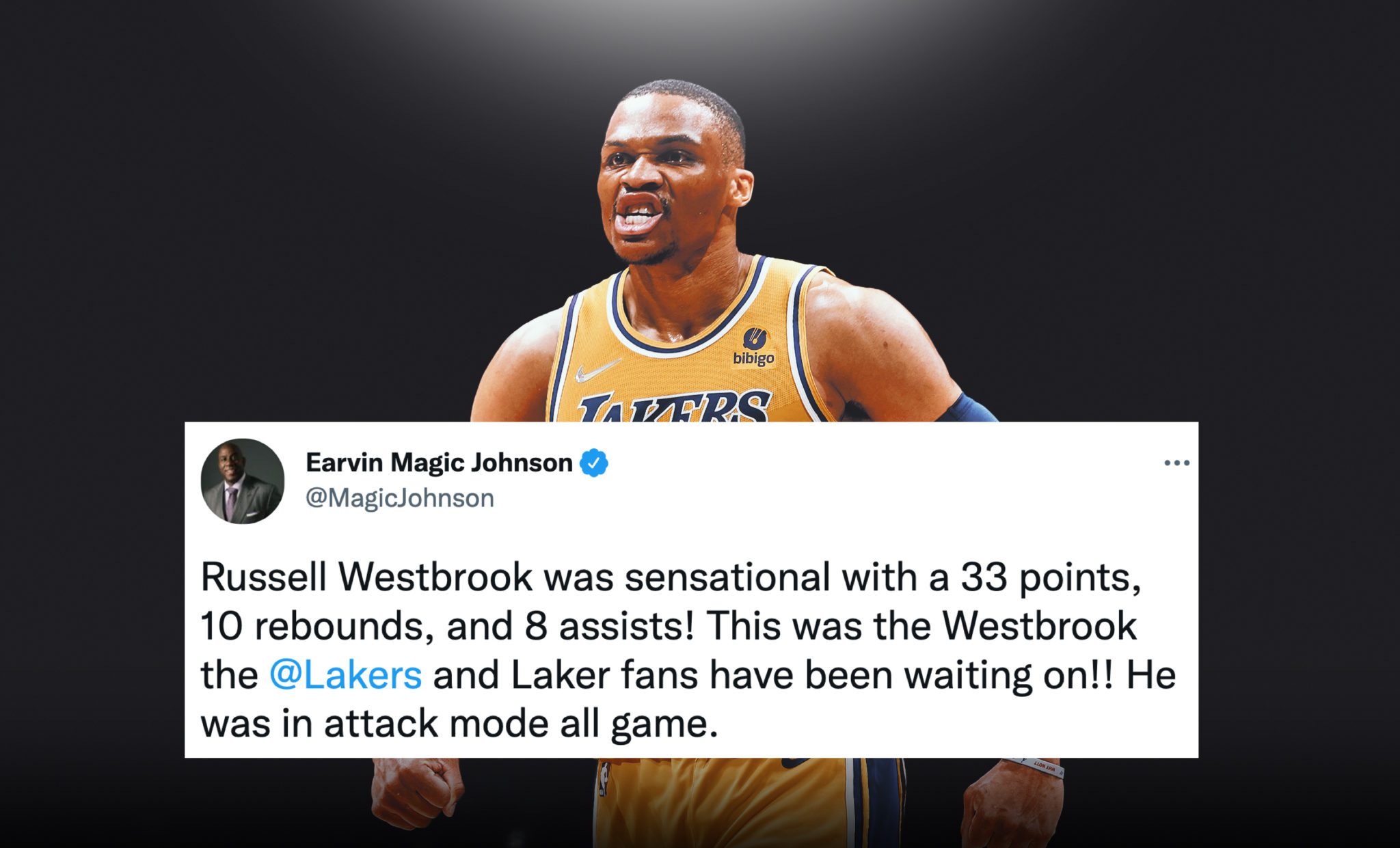 Lakers' Kent Bazemore Reacts to Russell Westbrook's Intense