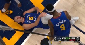 Nikola Jokic was injured vs the Jazz