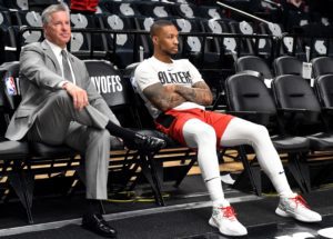 Trail Blazers GM Neil Olshey and star Damian Lillard