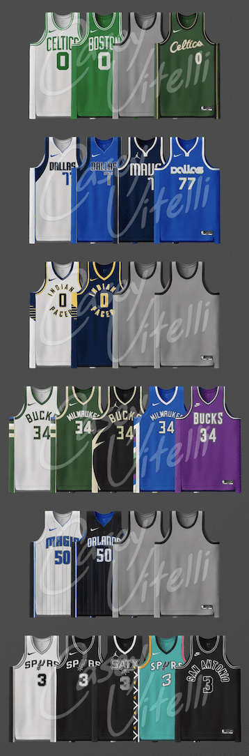 Lakers, Sixers Among 5 NBA “Mixtape” Jersey Leaks for 2021-22