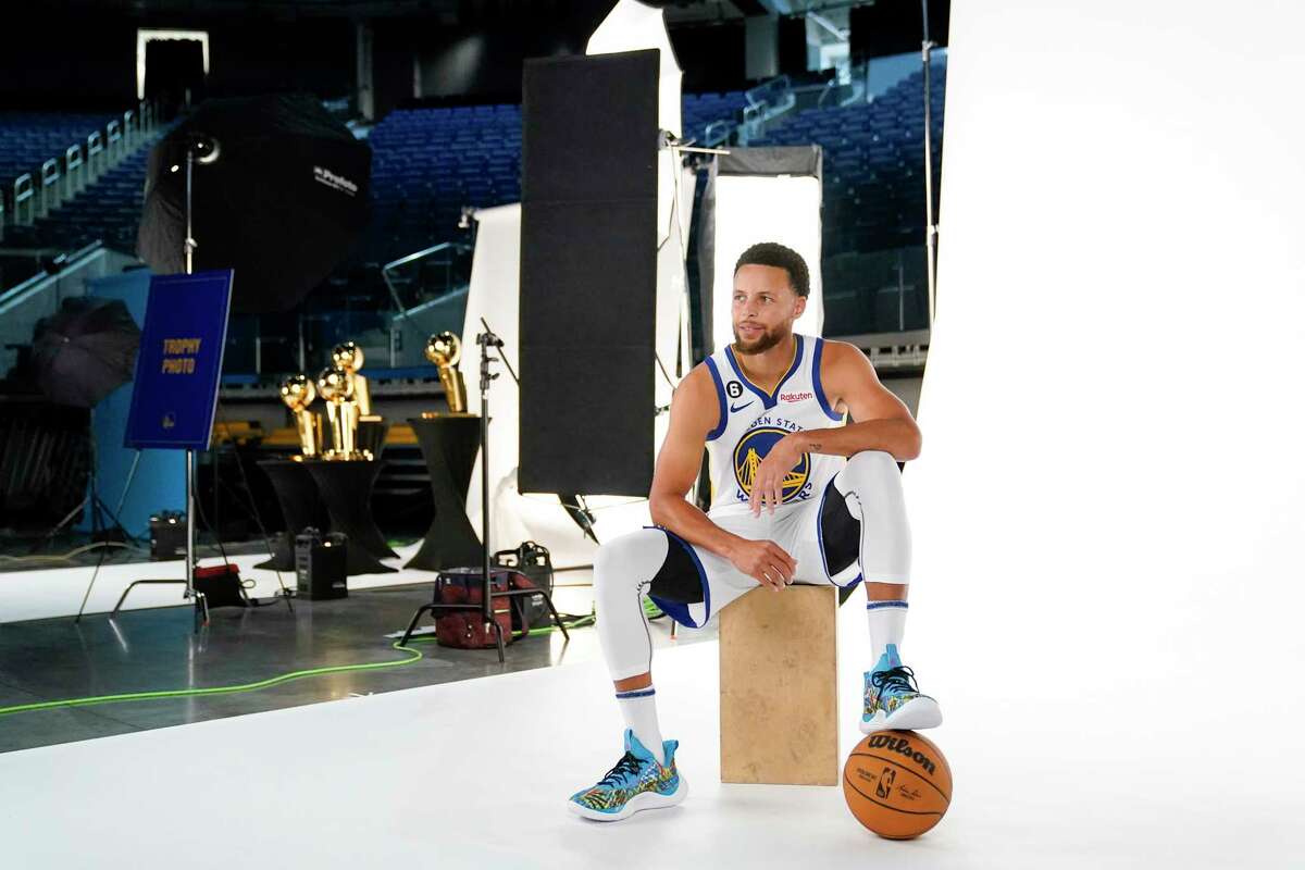 Stephen Curry at Warriors media day