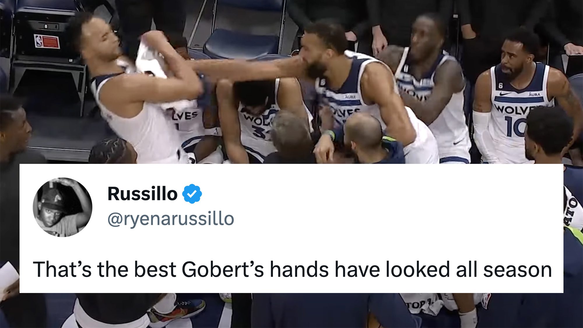 NBA World Reacts to Rudy Gobert Punching His Own Teammate