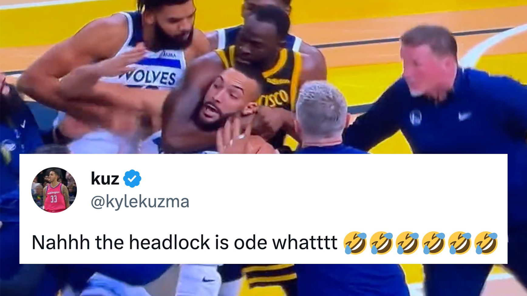 NBA World Reacts to Wild Scuffle in Warriors-Wolves