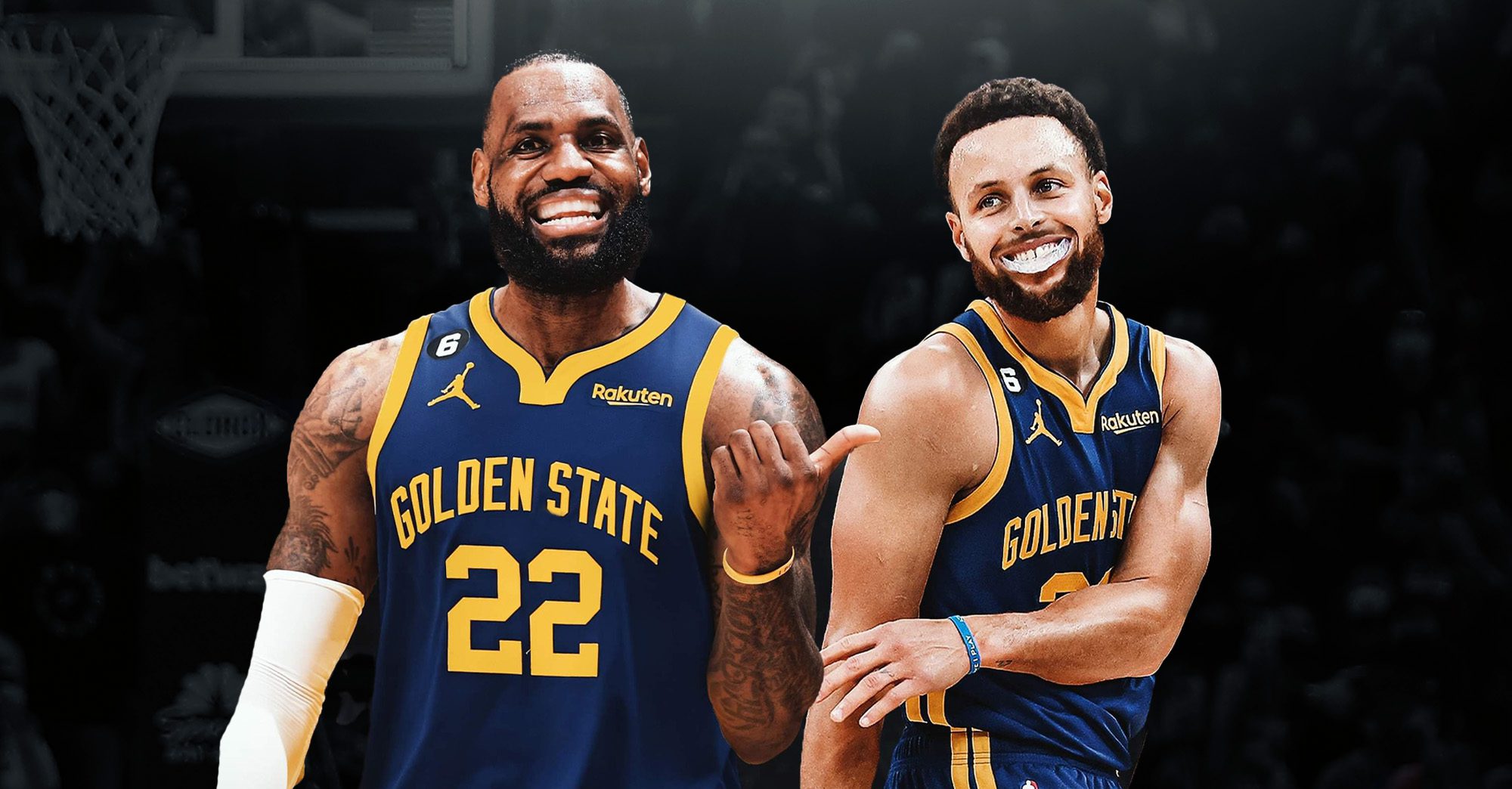 Myers LeBron and Steph Curry Warriors