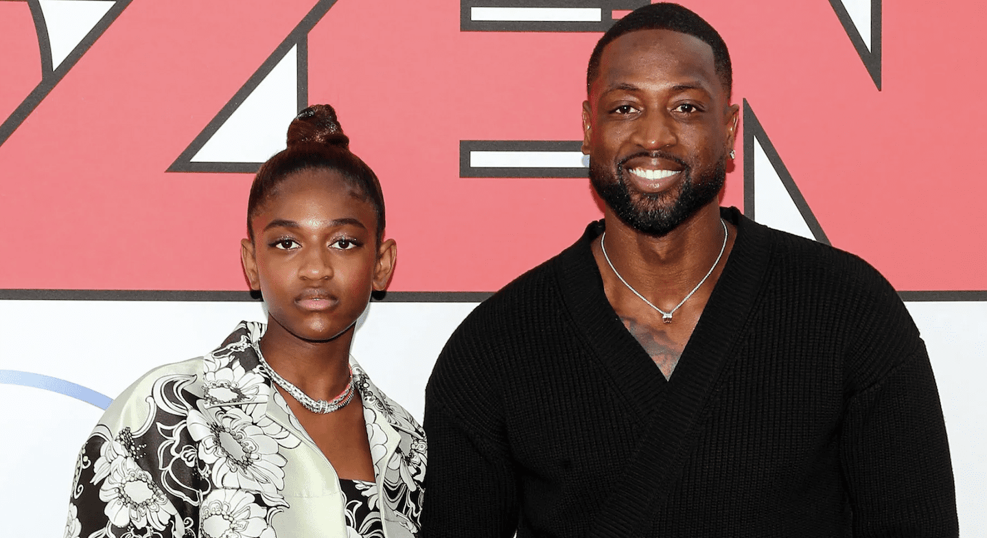 Dwyane Wade y su hija Zaya.